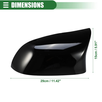 Rearview Mirror Covers for BMW F15 X5 F16 X6 2014-2017 Gloss Black (2 x)
