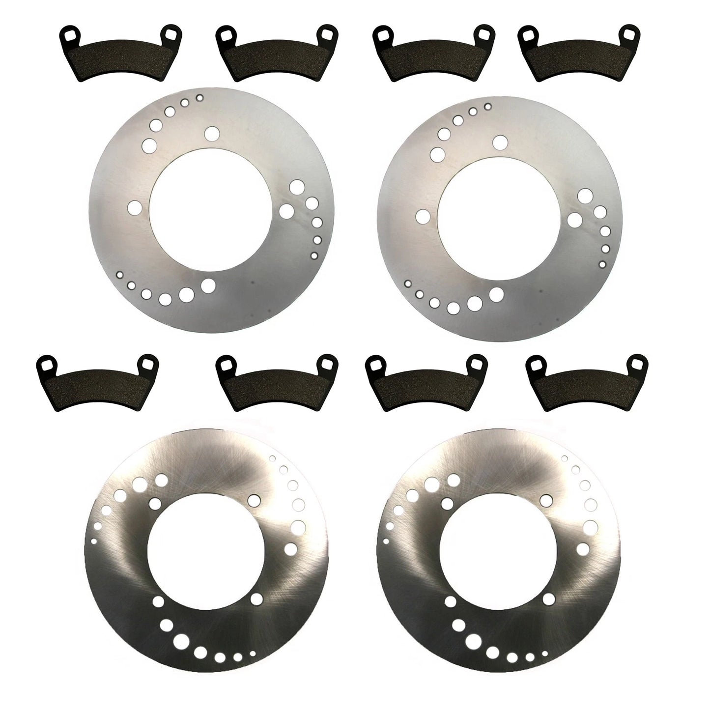 Front & Rear Brake Rotors & Pads for Polaris Ranger 800 (2010–2017)