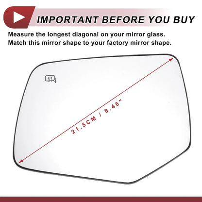 Heated Driver Side Mirror Glass for Ford Escape (2008-2012)