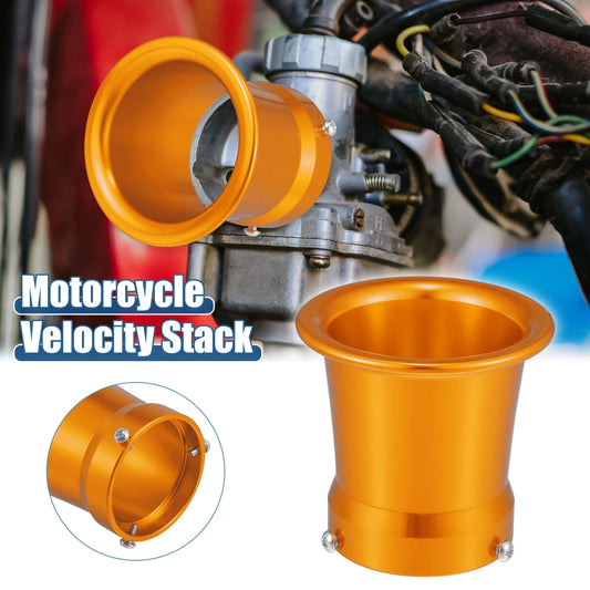 50mm Velocity Stack Carb Carburetor Air Filter Funnel Gold Tone for Motorcycle