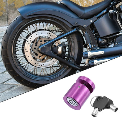 1 x Scooter Brake Wheel Anti Thief Security Disk Lock 2 Keys Purple for Scooter