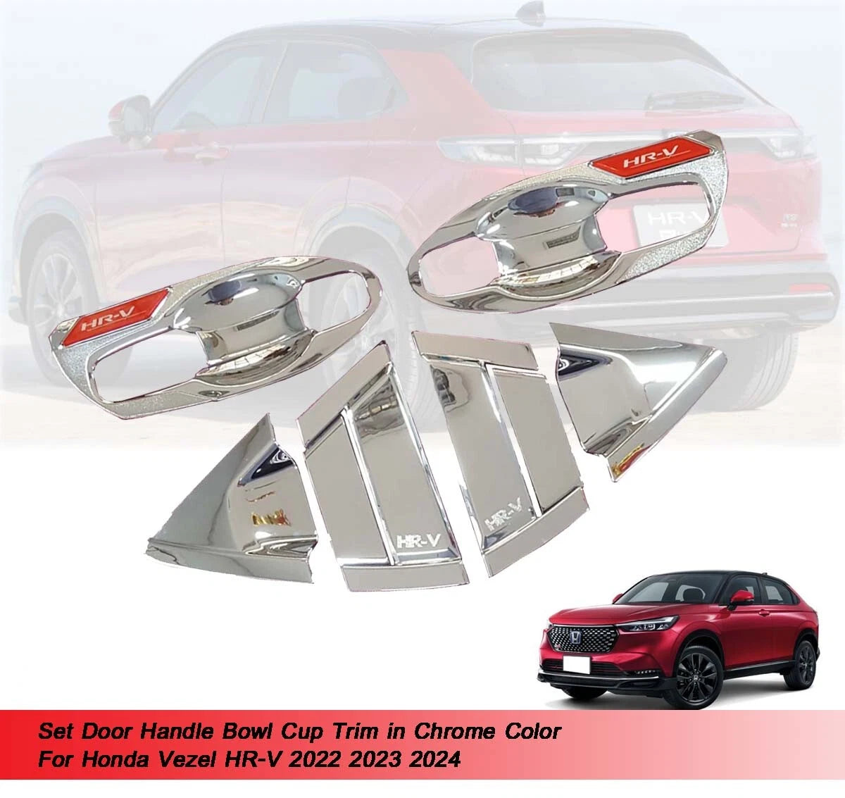 Door Handle Bowl Cup Cover for Honda Vezel HR-V (2022-2024)