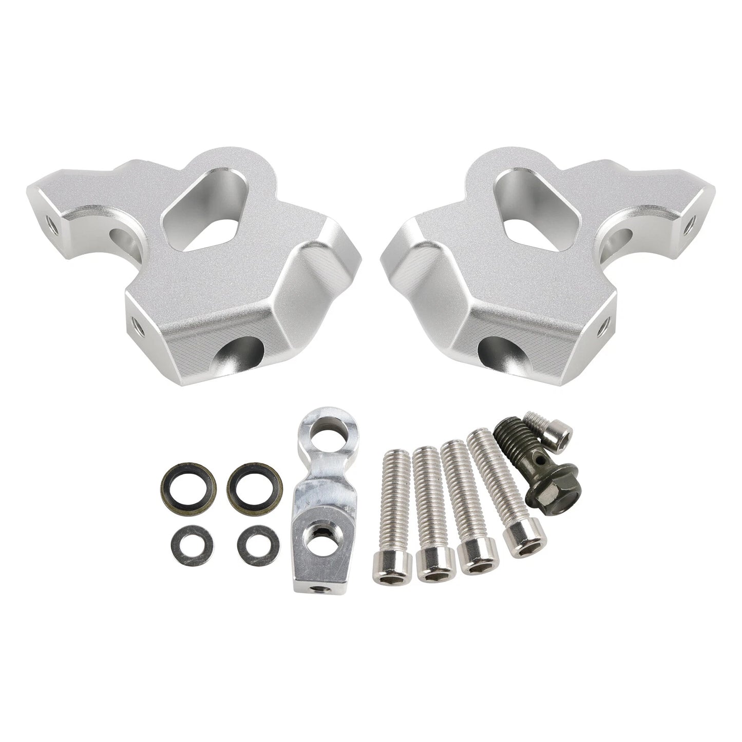 38mm Handlebar Riser with 27mm Offset Silver for BMW R 1300 GS (2023-2024)