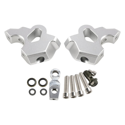 38mm Handlebar Riser with 27mm Offset Silver for BMW R 1300 GS (2023-2024)