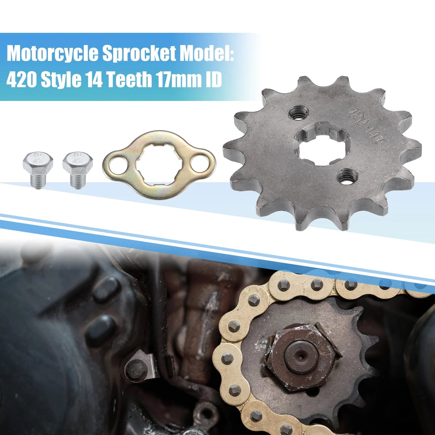Sprocket / 14T 17mm ID / Front Engine Sprocket for Dirt Pit Bike ATV