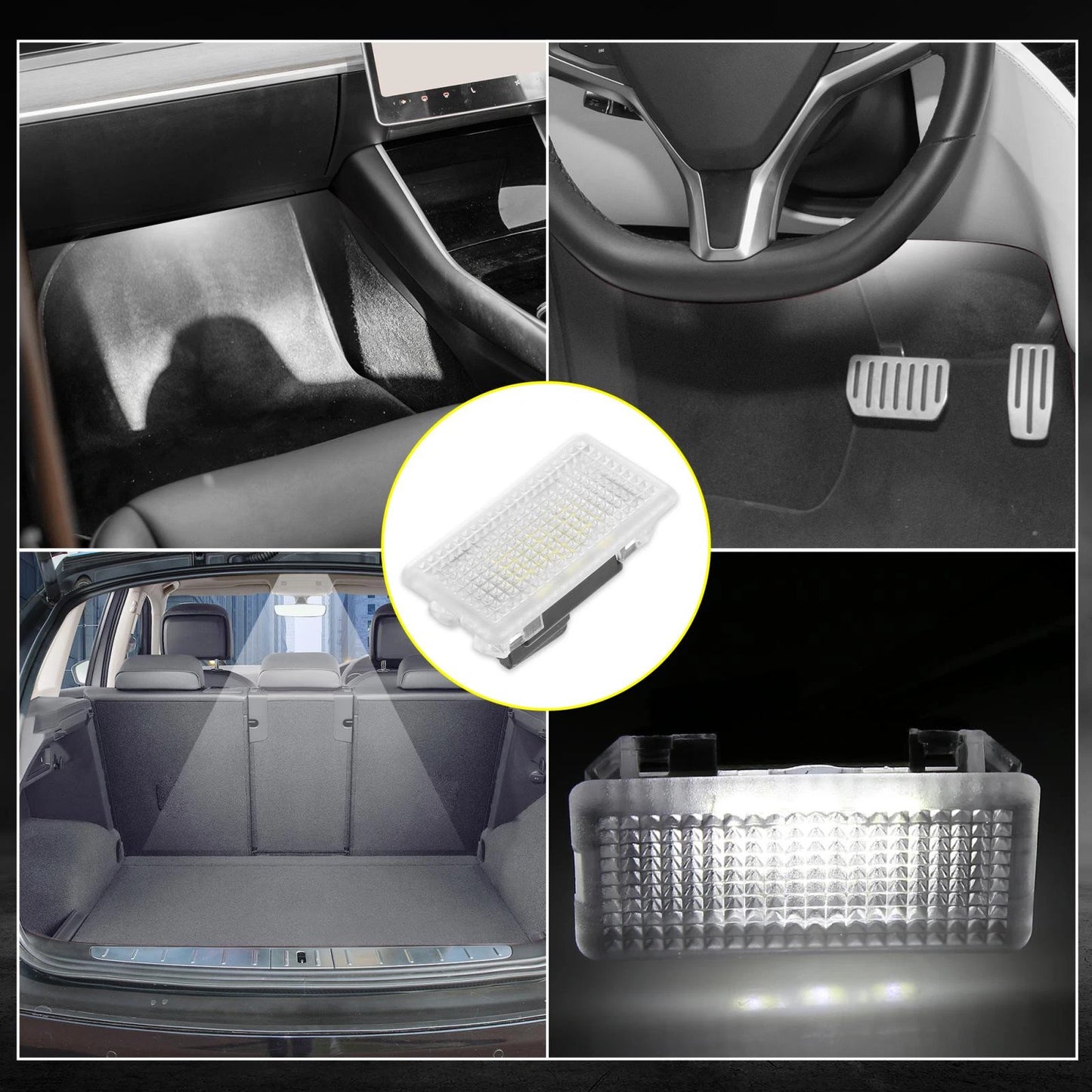4 x Interior LED Footwell Lights for Tesla Model 3/Y/S/X (2017-2023)