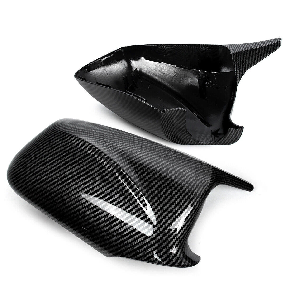 2 x Carbon Look Door Side Mirror Cover Caps for BMW F10 Sedan (2011-2013)