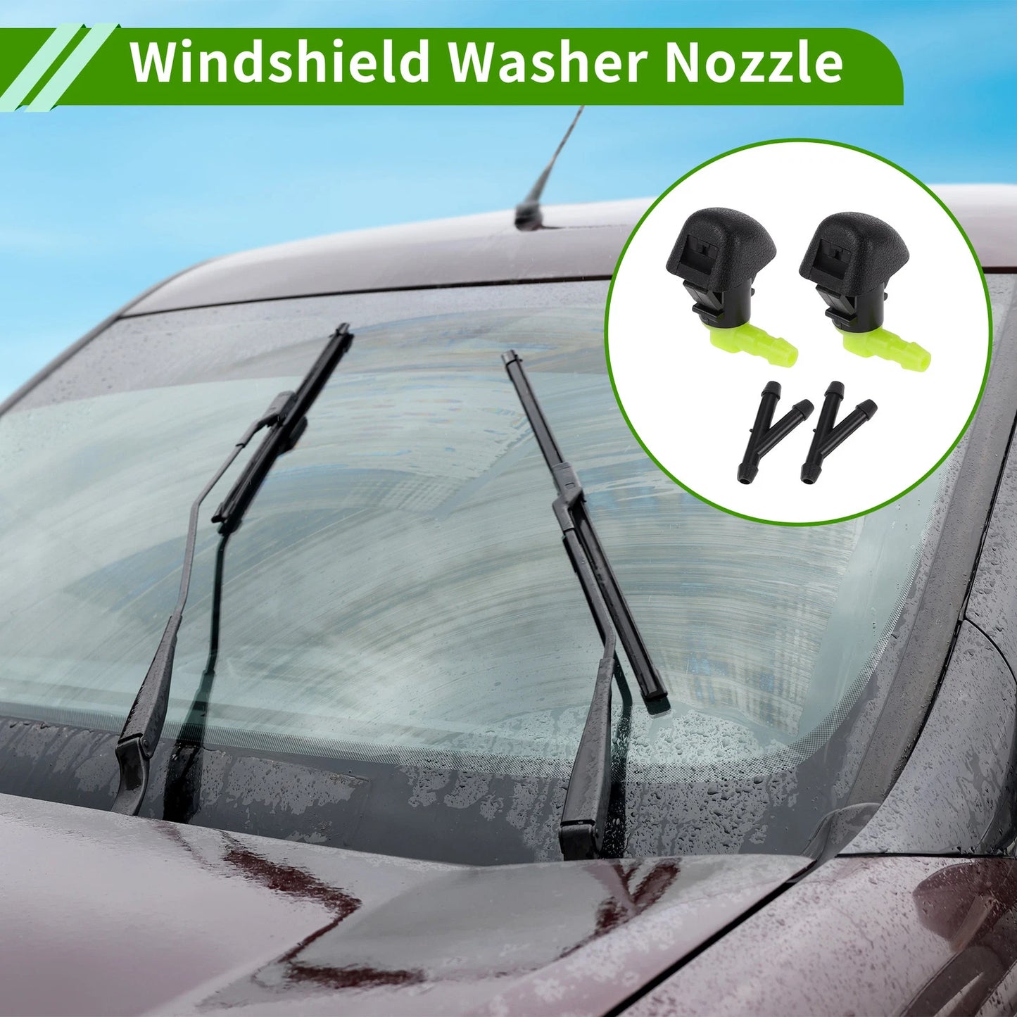 Windshield Washer Nozzle &  Hose Connectors for Honda (2011-2017)