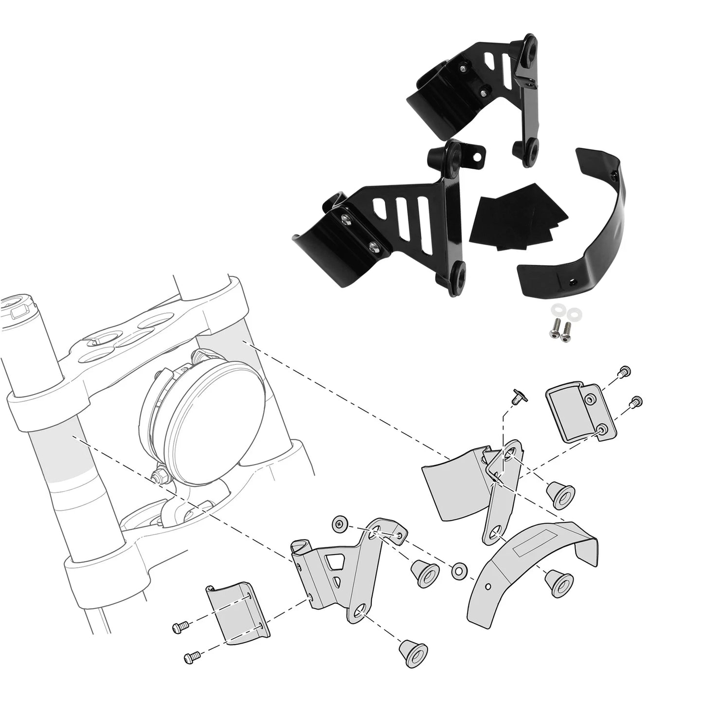 Fairings Windshield Bracket for Harley Softail FXST (2018-2025)