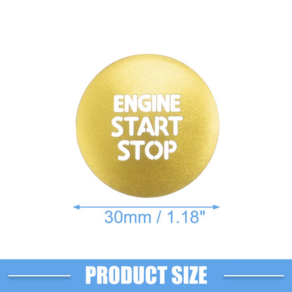 Engine Start Stop Ignition Button Cover for Toyota Tacoma (2016-2021) Gold Tone
