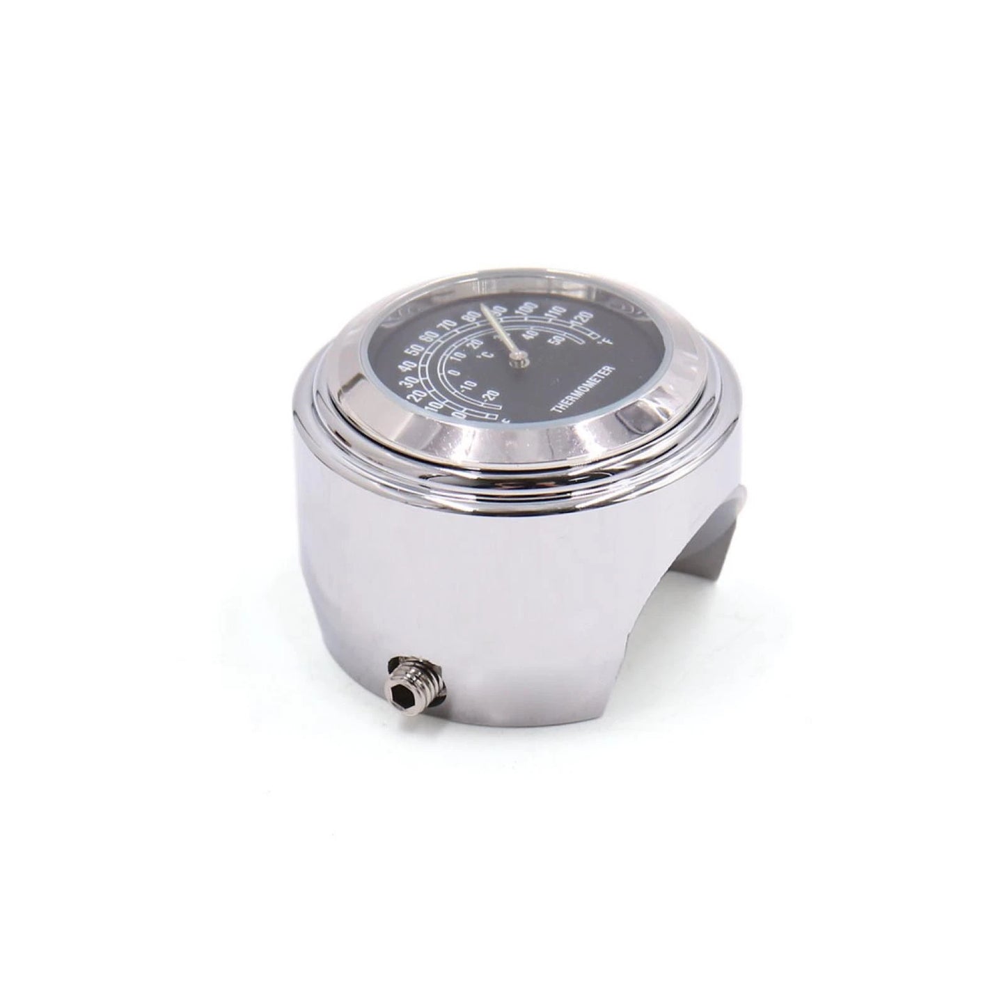 7/8" 1" Handlebar Temp Thermometer Gauge Dial Clock Watch for Motorcycle Scooter
