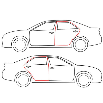Rear Door Weatherstrip for Toyota Corolla E90 1987-1992