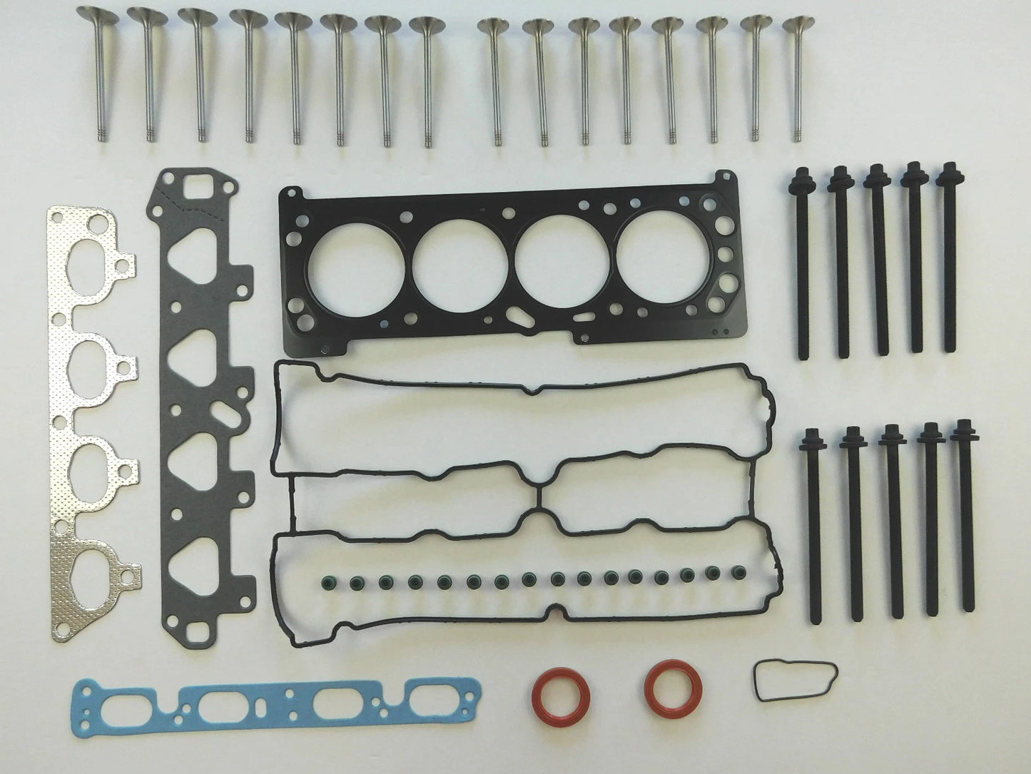 HEAD GASKET SET BOLTS VALVES for Astra G Meriva Vectra B Zafira 1.6 16V Z16XE Z16YNG