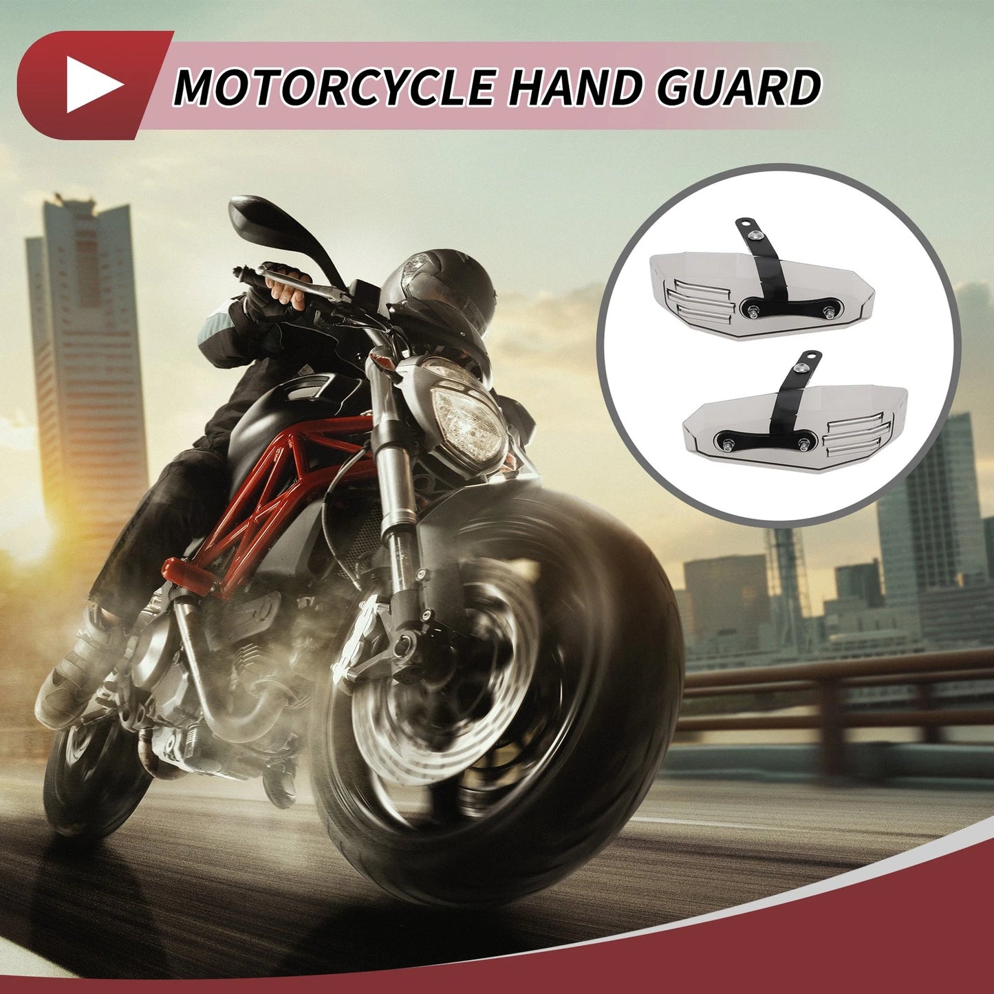 Hand Guard / Universal / Windproof PC Gray Hand Guard for Motorbike