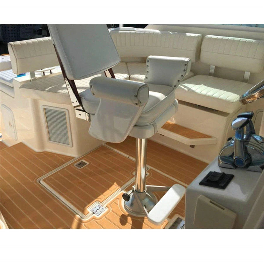240x45cm Teak EVA Foam Boat Flooring Mat Self-Adhesive Rug