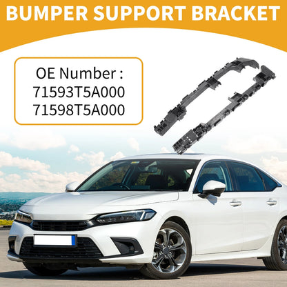 Rear Bumper Support Bracket 1 Pair for Honda Fit (2015-2017) Black ABS