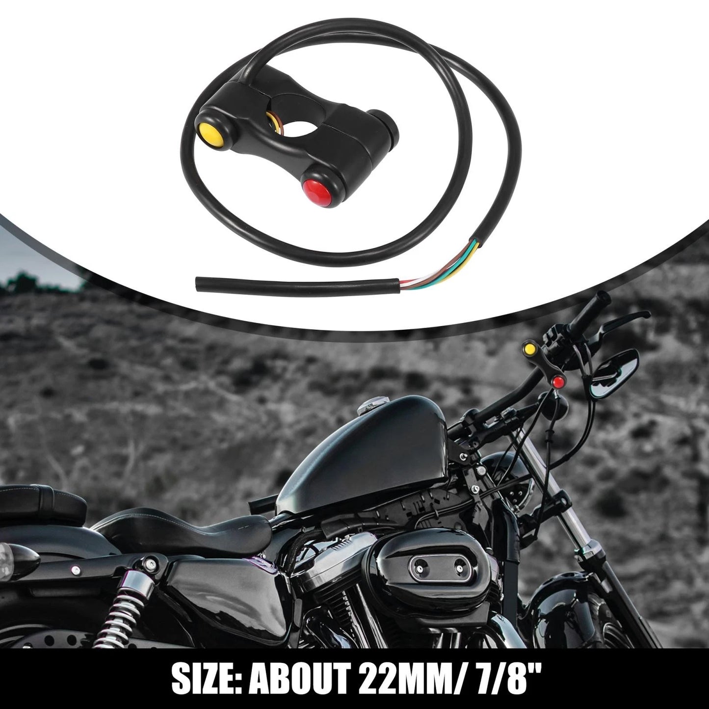 Handlebar Switches 12V 3-Button for Motorcycle