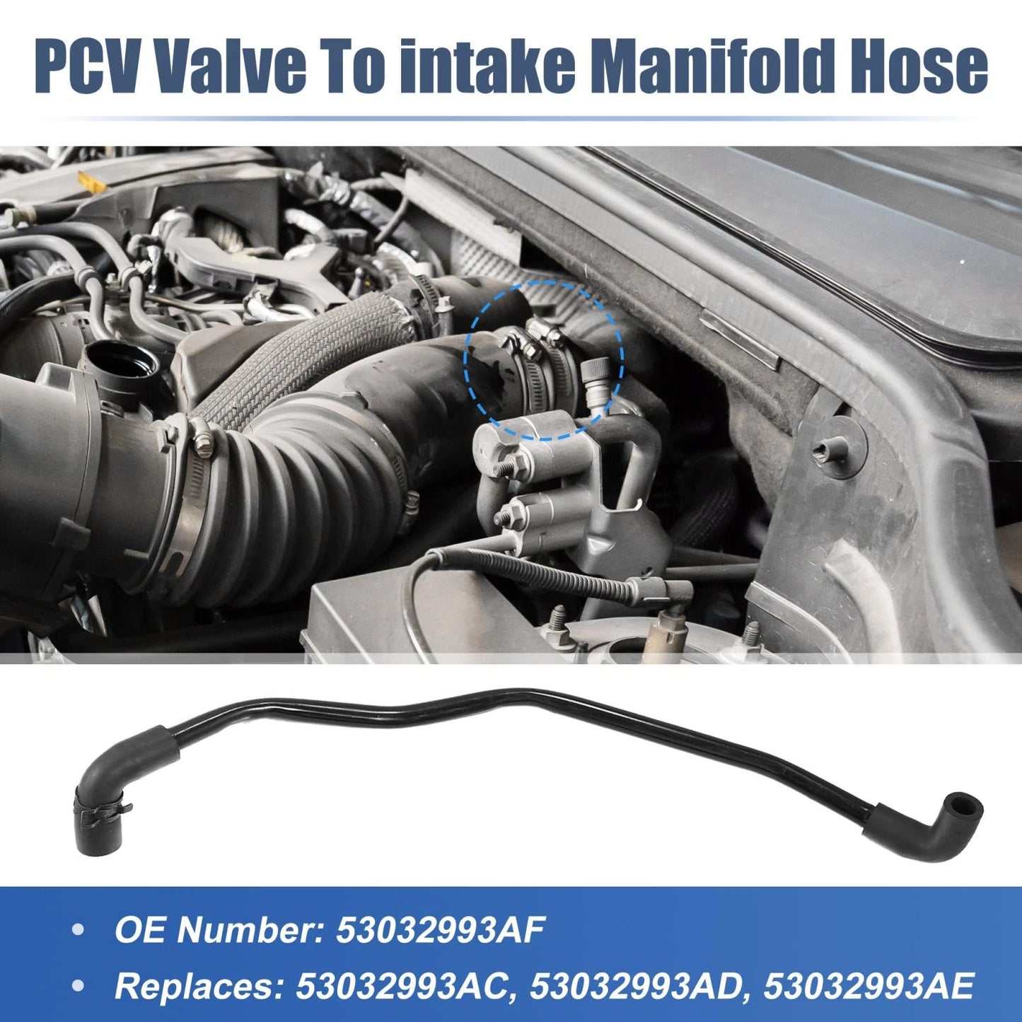 PCV Crankcase Ventilation Hose for Dodge Jeep 3.7L (2007-2012)