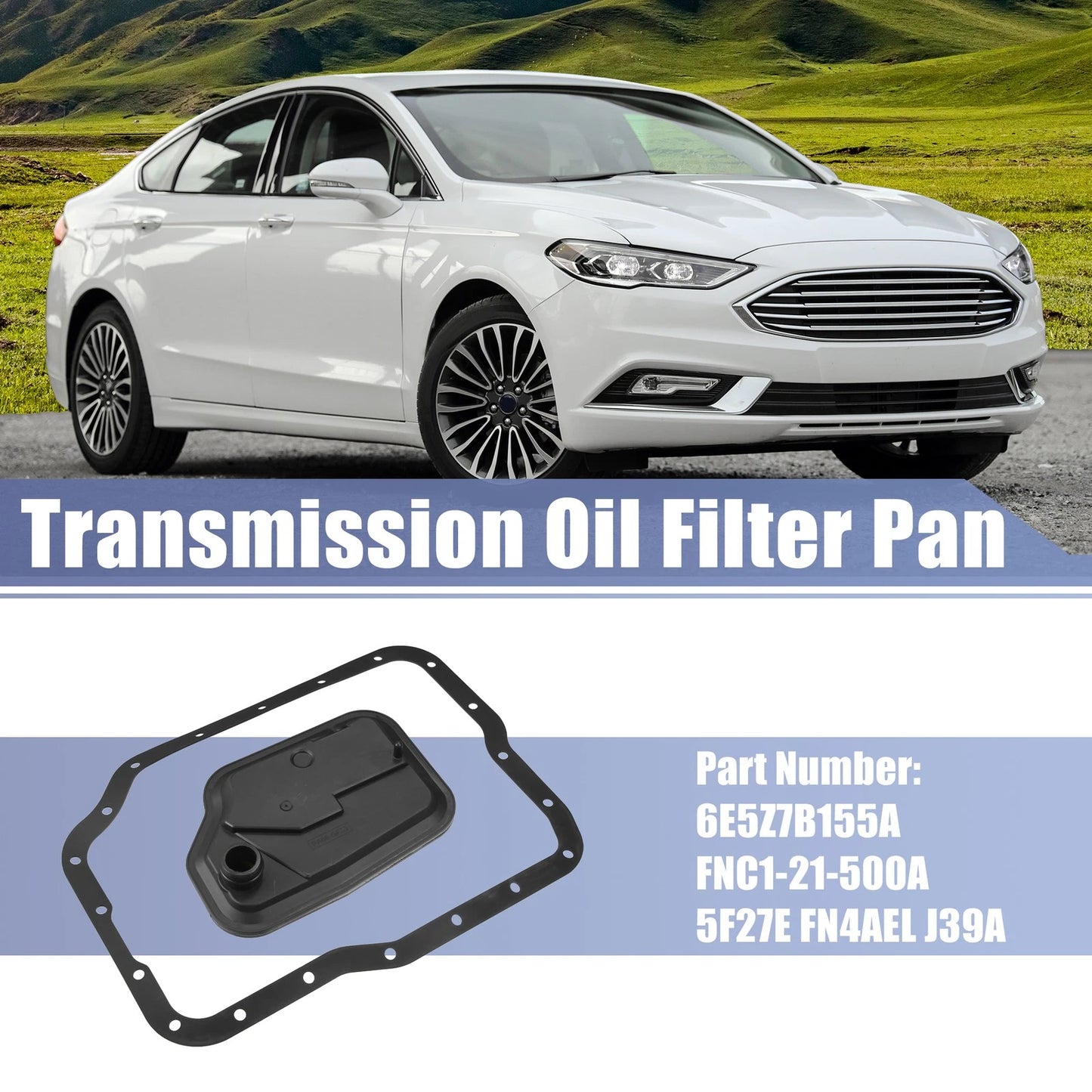 Transmission Filter Oil Pan Gasket Set for Ford Fusion (2006-2012)