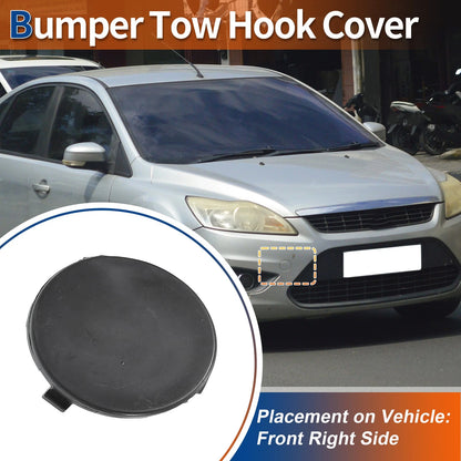 Front Car Bumper Tow Hook Cover for Ford Focus MK2 (2007-2011) Unpainted