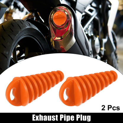 2 x 15-38mm Universal Silencer Exhaust Pipe Plug for Motorcycle