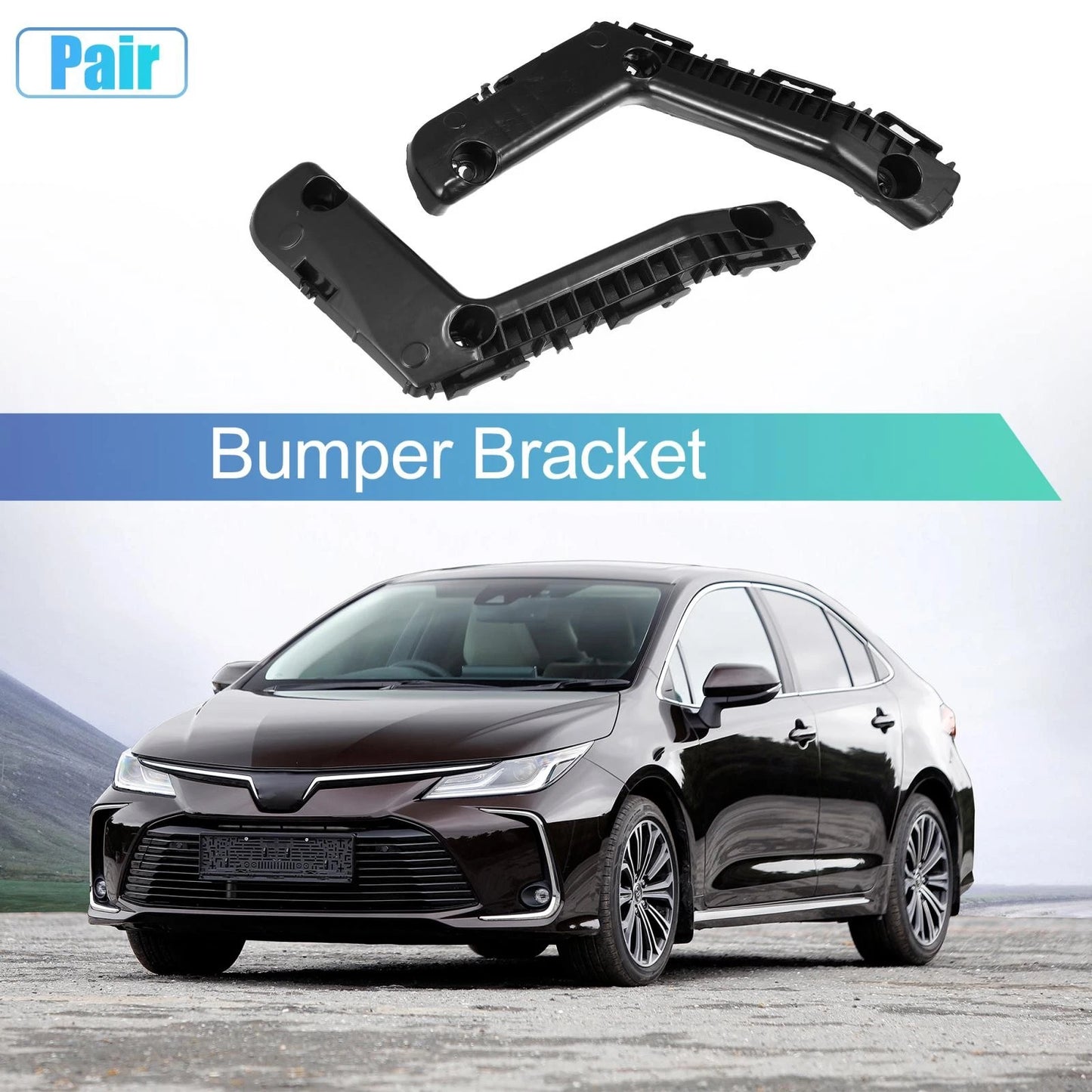 Front Bumper Bracket Mounting Support 1 Pair for Toyota Corolla (2014–2016)