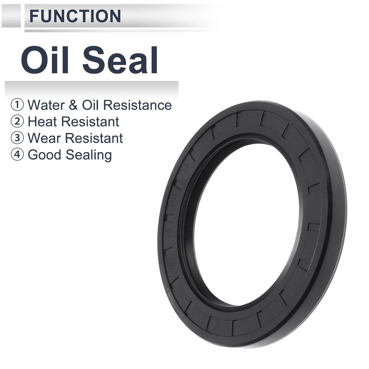 Oil Seal 75x110x12mm 5 x Seal Ring Rotary Shaft Nitrile Rubber for Car