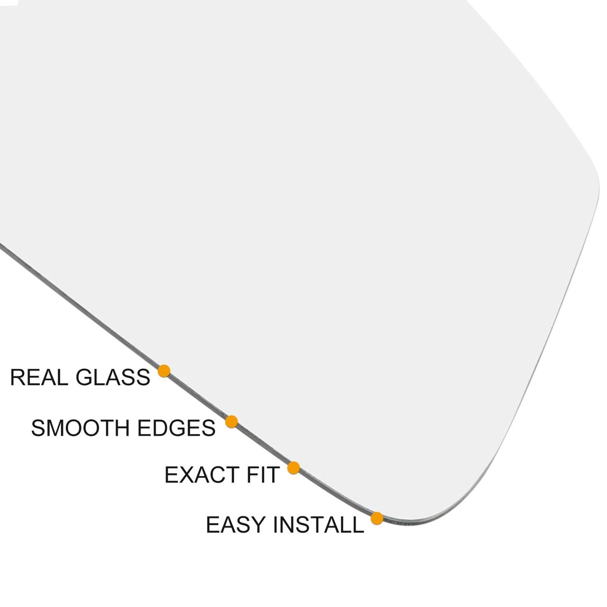 Right Side Heated Mirror Glass w/ Backing Plate for Toyota Yaris (2006-2011)