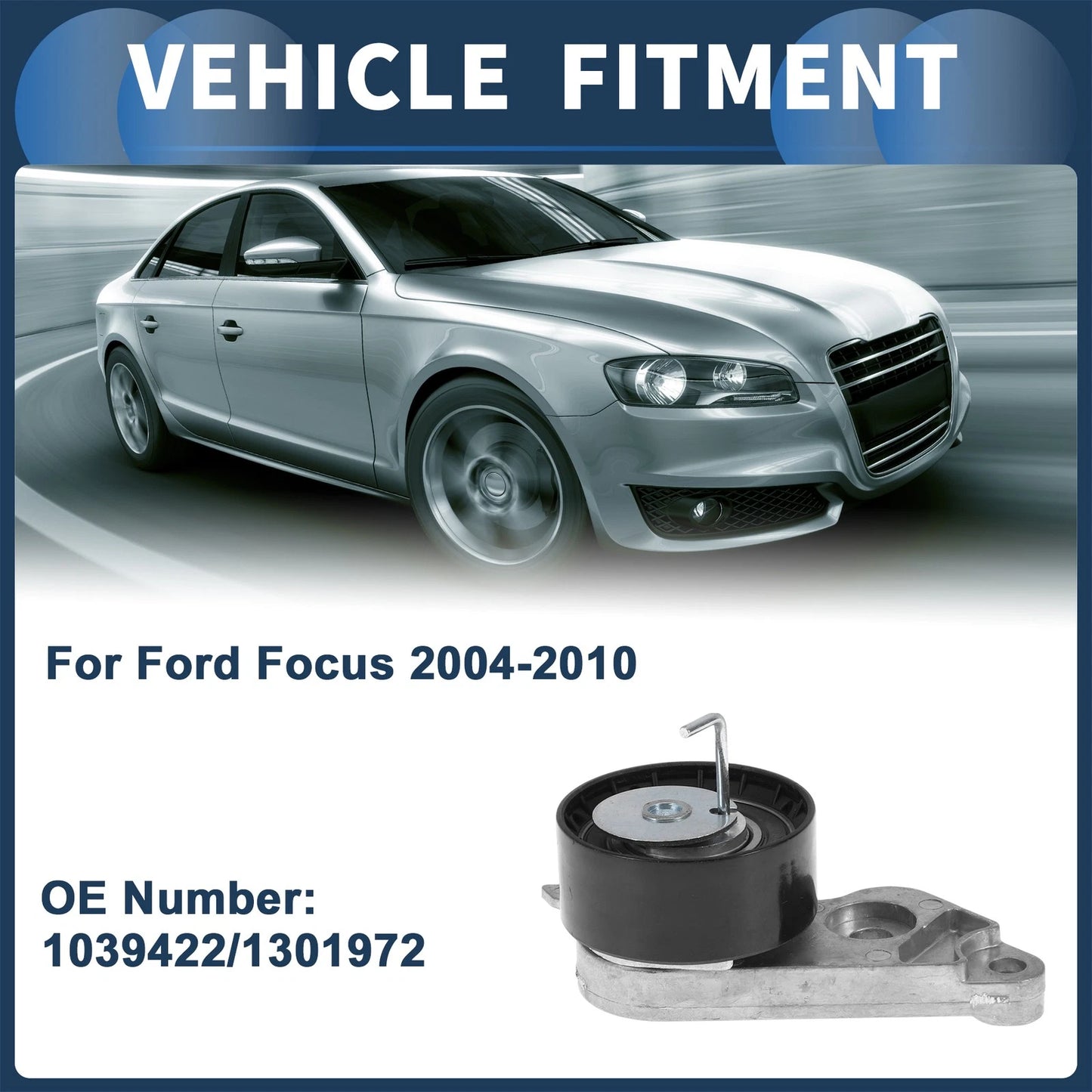 Belt Tensioner for Ford Focus (2004-2010) Metal 1 x Unit
