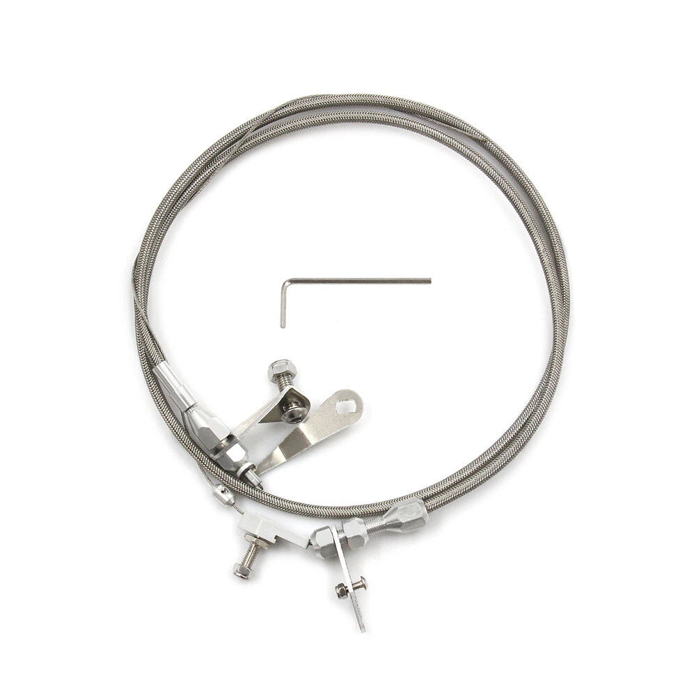 Stainless Steel Braided Kick Down Cable for Ford C6 Transmission (1966-1996)
