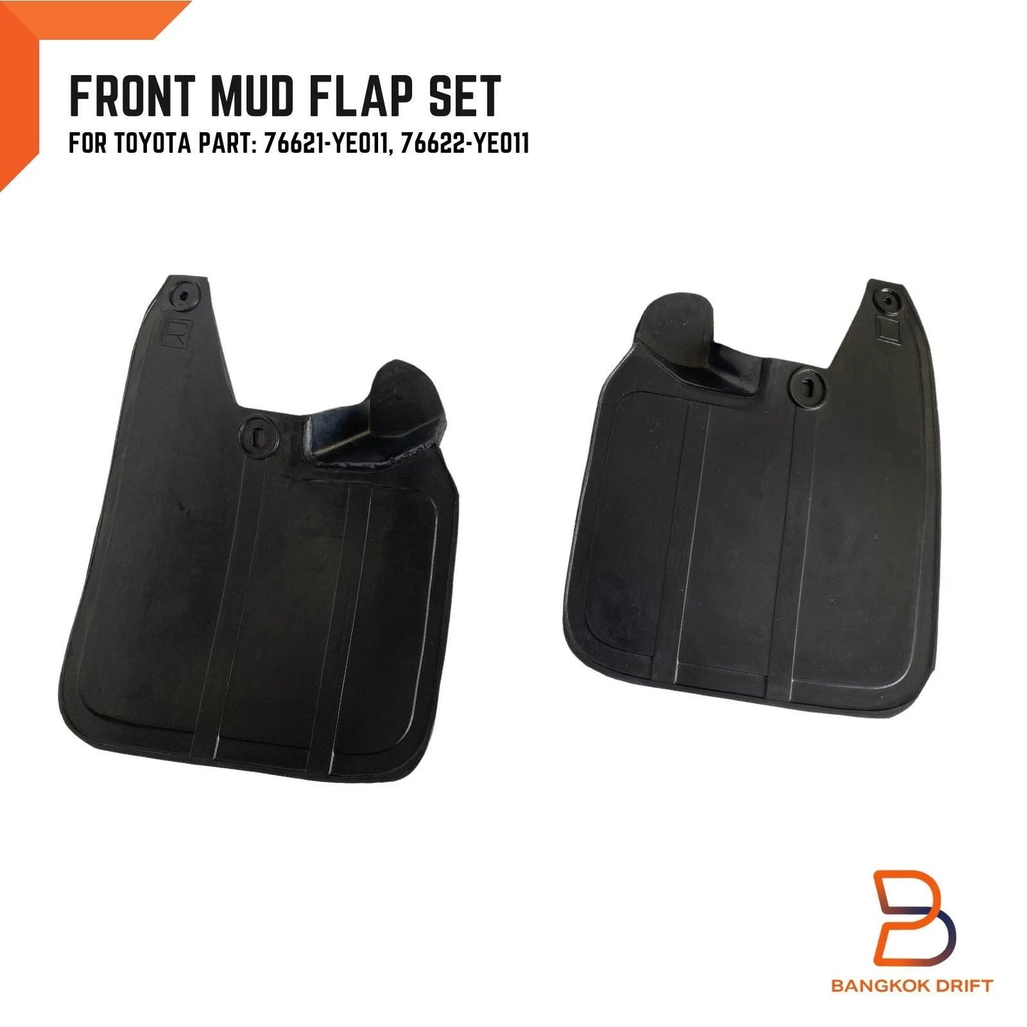 Front Rubber Mud Flap Splash Guard for Toyota Hilux 2WD (1997-2004)