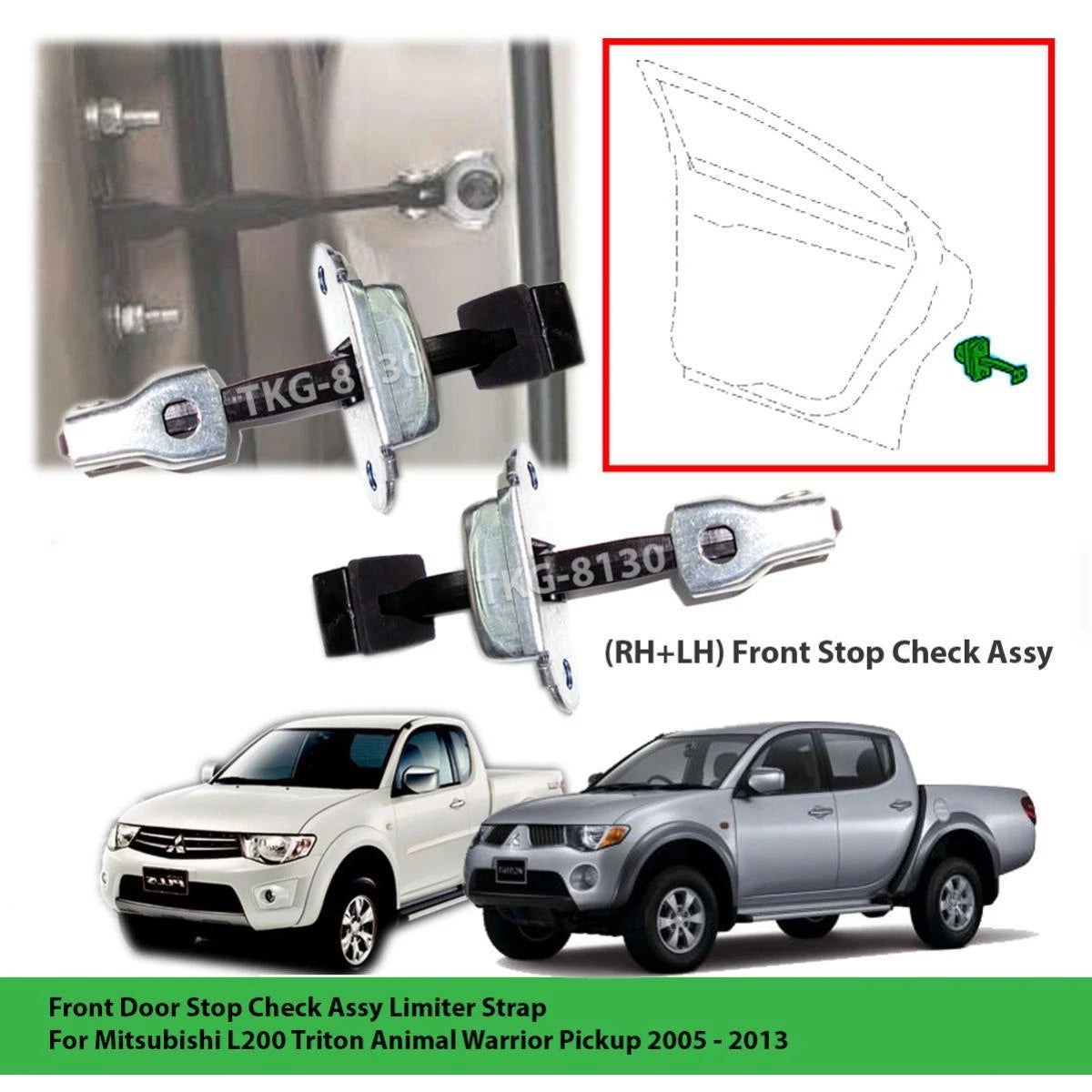 Door Stop Check Limiter Strap for Mitsubishi Triton L200 (2005-2013)