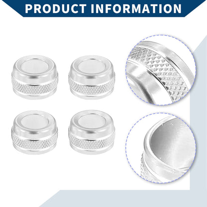 AC Vent Adjust Knob Cover  for Ford Bronco Sport (2021-2023) Silver Tone