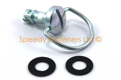 Dzus 9mm D-Ring Slotted Fairing Bolts Kit / Large / Fairing Bolts for Motorcycle