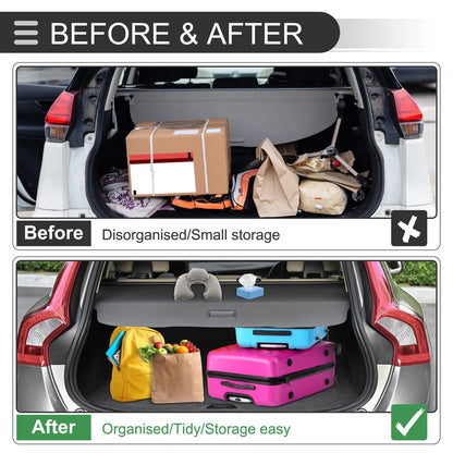 Retractable Cargo Cover for Toyota RAV4 Trunk Parcel Shelf Black Carbon Fiber
