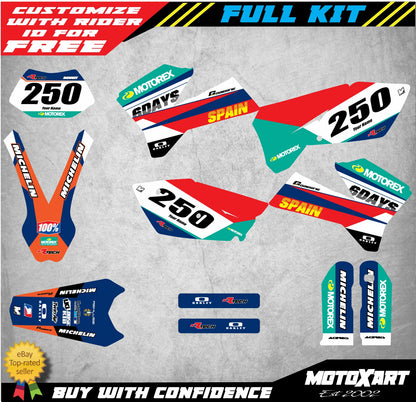 6DS Custom Graphics Kit Stickers for KTM EXC 2005-2006 Models