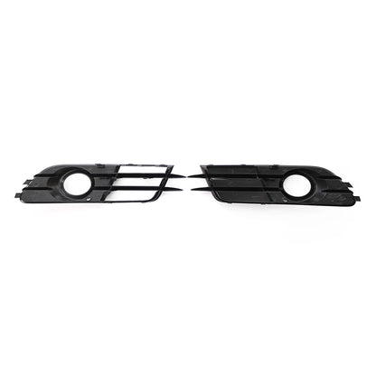 2 x Front Bumper Fog Light Grille Covers for Audi A6 C7 (2012-2015)