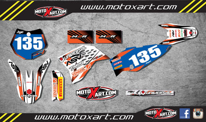Custom Graphics Full Kit - STORM STYLE Stickers for KTM 50 SX (2009-2015)