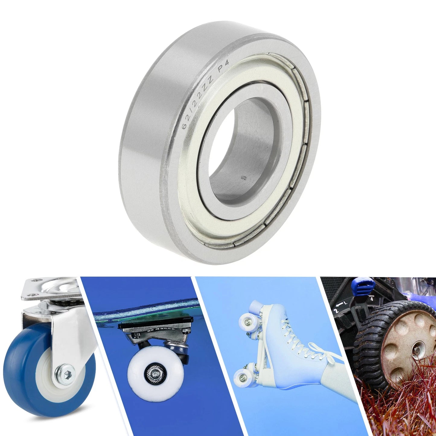 62/22ZZ / 22x50x14mm / Deep Groove Ball Bearings P4 for Scooter Skateboard