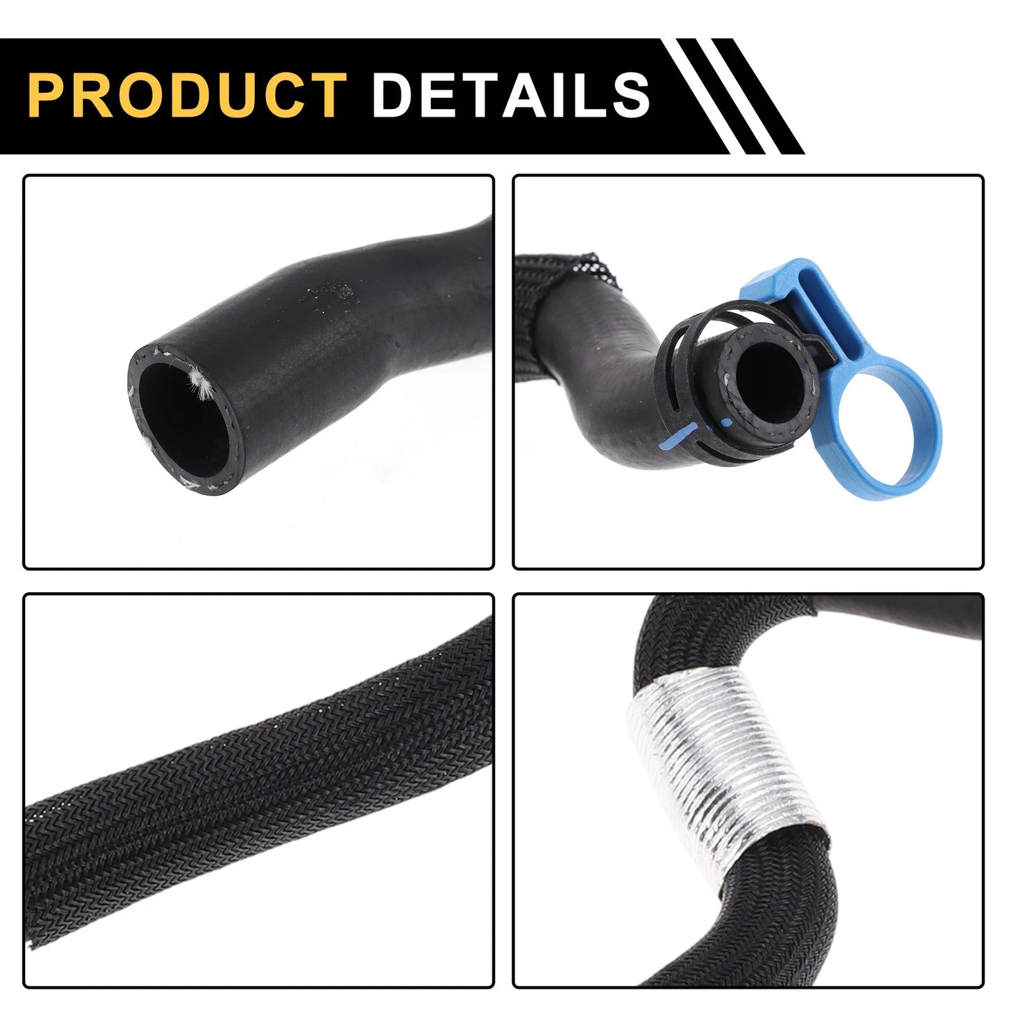 Radiator Hose for Land Rover LR2 (2008-2012) Rubber Black 1 x Pc