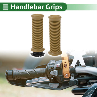 7/8" 22mm / Hand Grips Cover TPU Khaki for Motorcycle