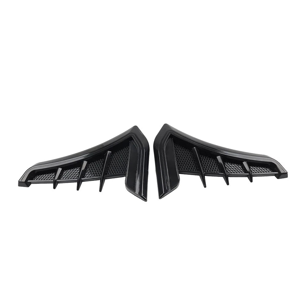 Black Fender Hood Air Flow Intake Trim for Car Side Ventilation Decals