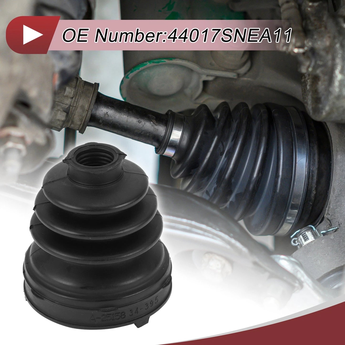 Inner CV Joint Boot Kit with Clamps for Honda Civic (2006-2011)