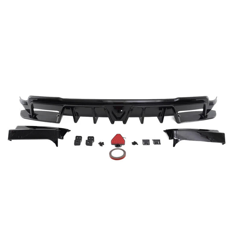 Black Rear Bumper Diffuser Lip Spoiler Kit for Honda CR-V 2023-2025 LED