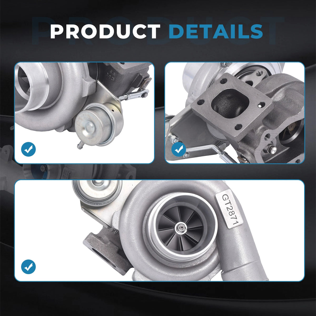 Billet Turbo Upgrade for GT25 GT28 GT2871 GT2860 Water Cooled (Universal)