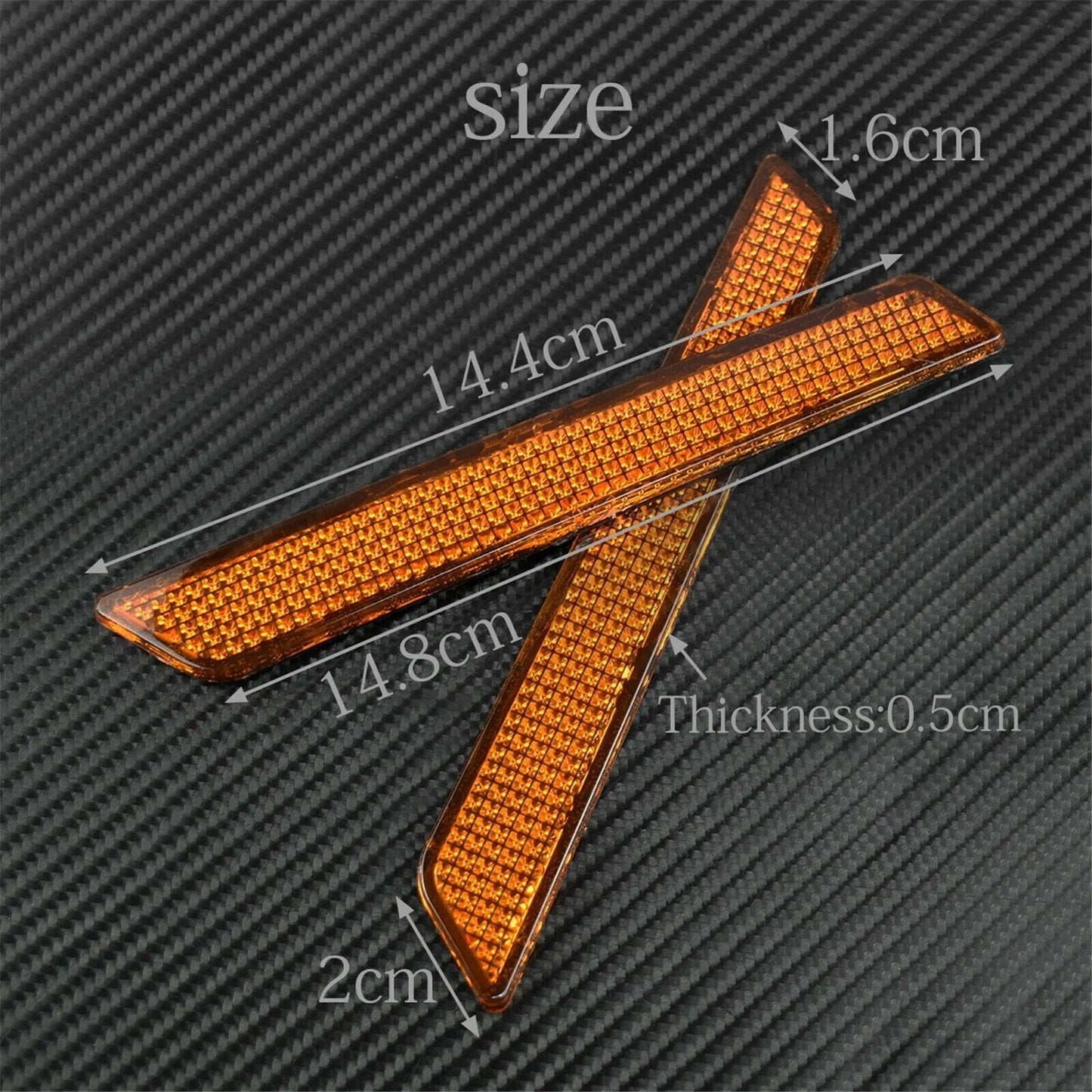Orange Reflector Saddle Bag Latch Cover for Harley Touring Road King Glide (2009-2023)
