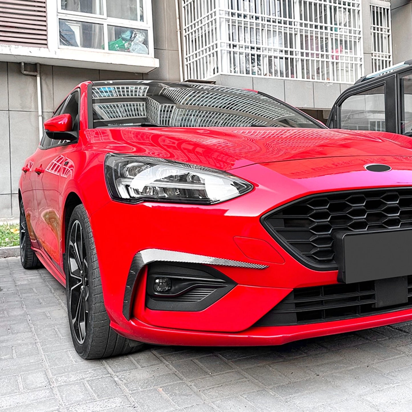 Front Side Air Vent Trim Fog Light Covers for Ford Focus ST Line (2019-2022)