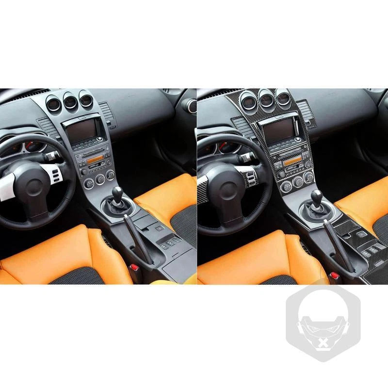 Real Carbon Fiber Fashion Console Shift Cover Trim Kit for Nissan 350Z 2003-2009