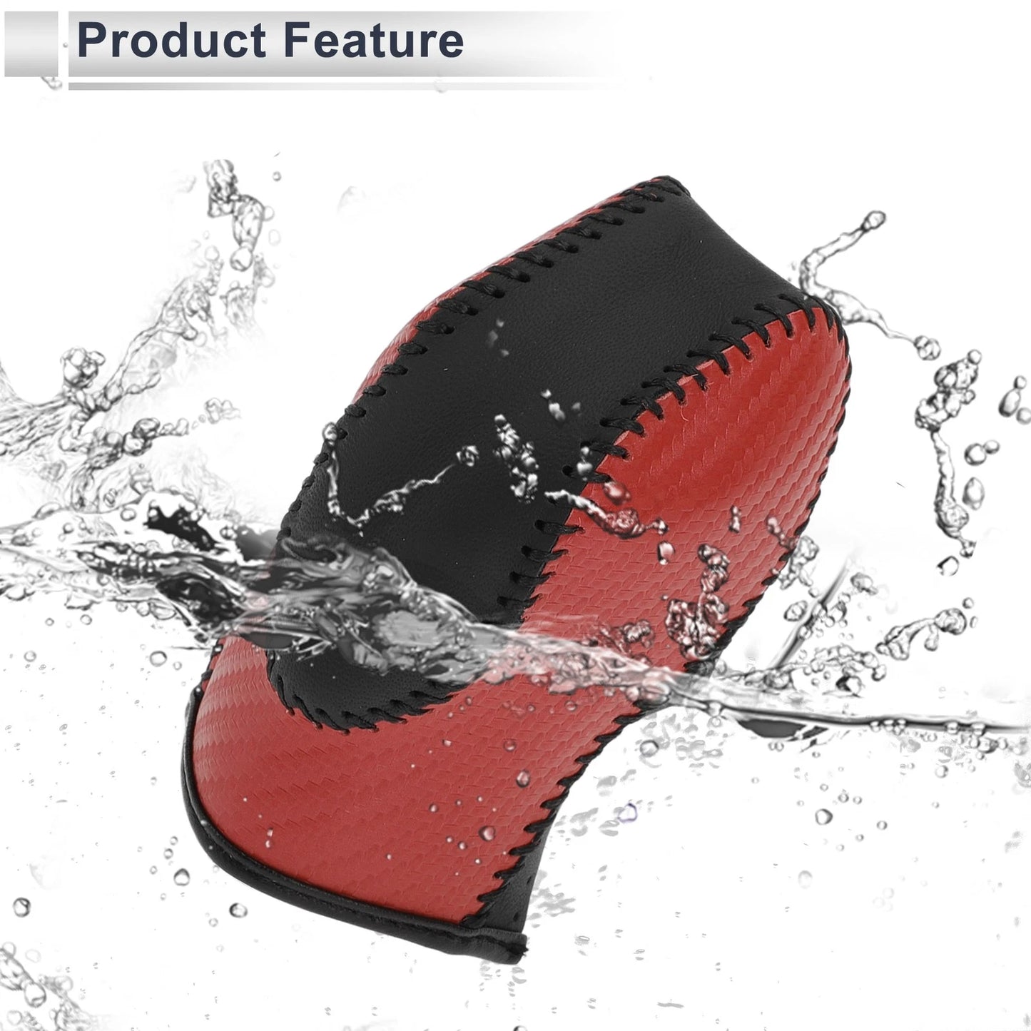 Red Carbon Fiber Gear Shift Knob Cover for Ford Fusion (2013-2020)