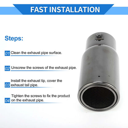 Exhaust Tip 1.3"-2.9" Inlet for Toyota Land Cruiser Prado (2009-2023)